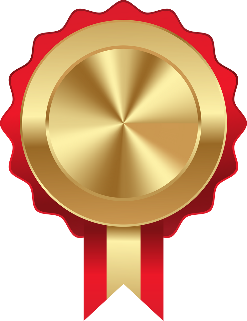 premium medal badge label luxury red gold